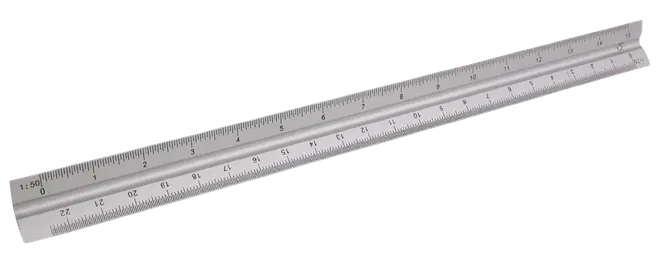 Linjal trekantig 30 cm