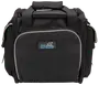 Sort isoleret madpakke med top håndtag, front lynlåslomme, sidelommer og 360 Outdoor logo. Holdbart stof, ideel til udendørs aktiviteter, holder mad og drikke koldt.