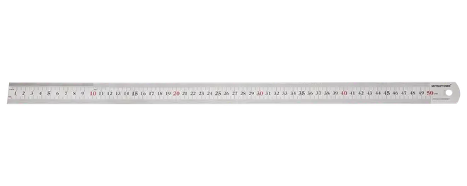 Stållinjal 500 mm rostfri