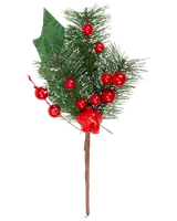 Dekorativ gren m. bär 25 cm