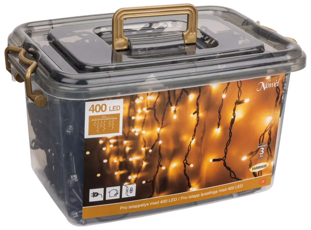 Nowel Pro Istappsslinga 400 LED Varmvit