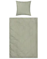 Sengesæt 140 x 200 cm - Grøn Stribet