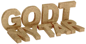 "GODT NYTÅR" guld glimmer