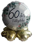 Folieballon på fod Ø35 - 60 år