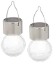 Glaskula med solcell 2-pack