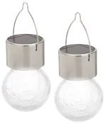 Glaskula med solcell 2-pack