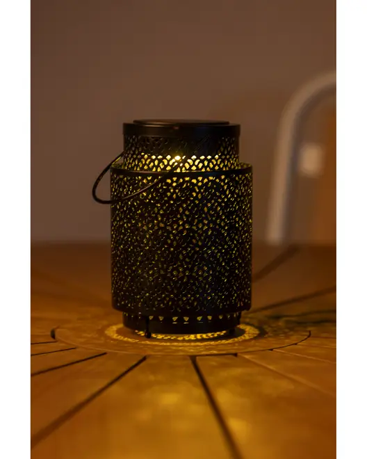 Lykta med mönster - H17 cm