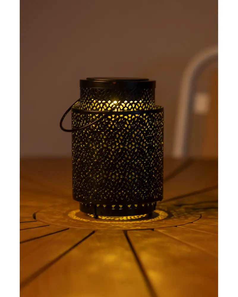 Lykta med mönster - H17 cm