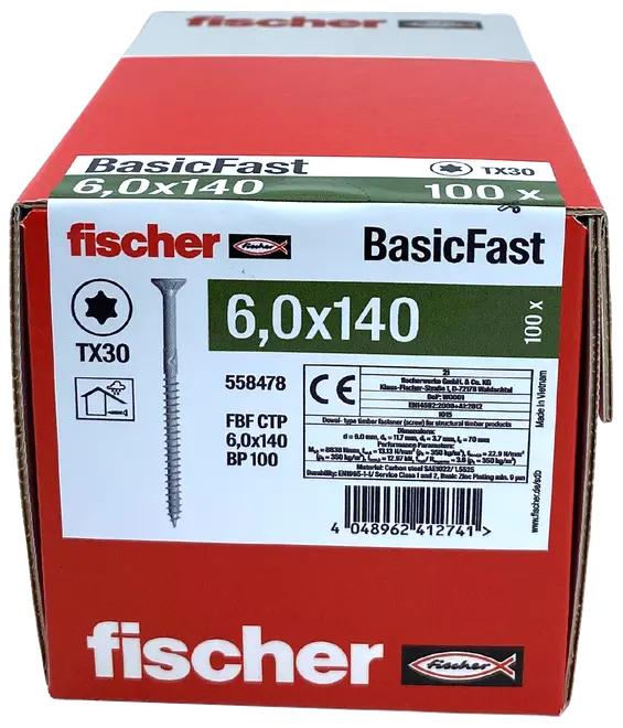 Spånskruv 6X140 mm TX30 100 st