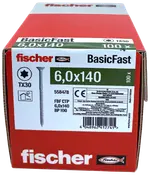 fischer Spånskrue 6 x 140 mm TX30 100 stk.