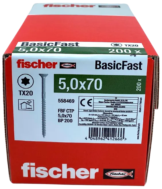 Spånskruv 5X70 mm TX20 200 st