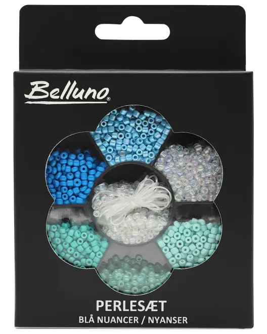 Perlesæt - Blå