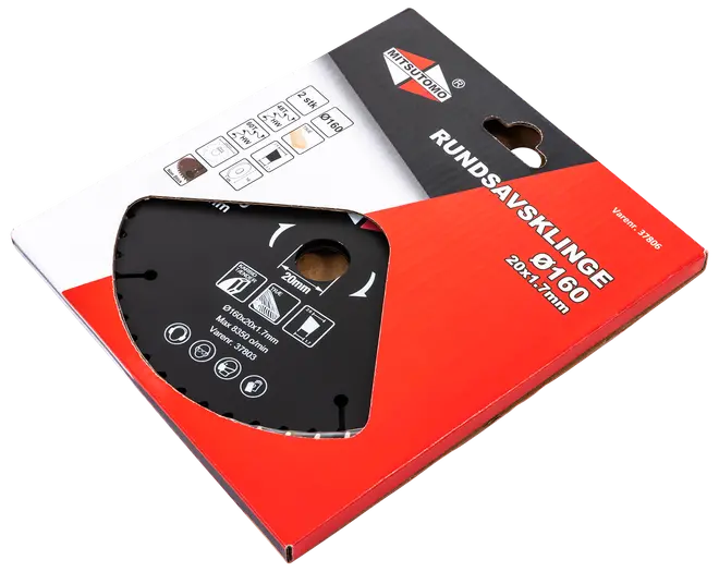 Mitsutomo Rundsavsklinge Sæt Ø160 x 20 mm 48+60T