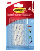 Command™ Dekorationsclips Indendørs - Transparent