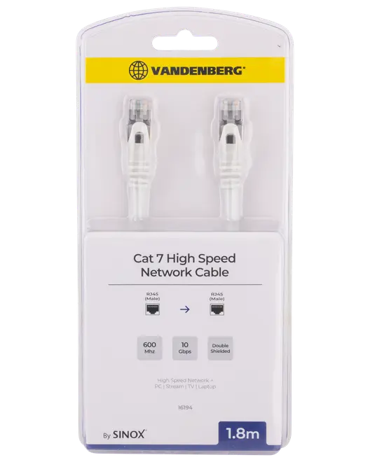 Nätverkskabel cat7 1,8 m vit