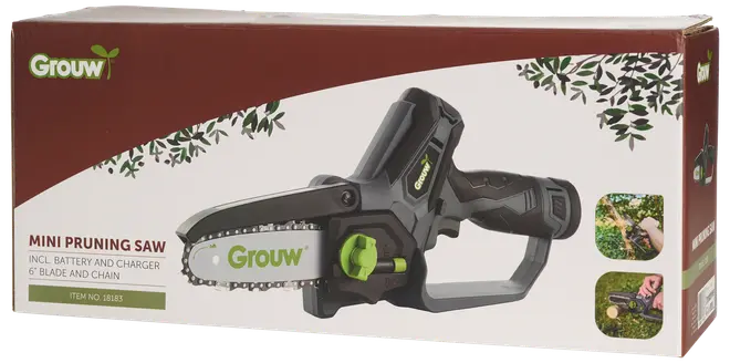 Grouw Grenkædesav 12V inkl. batteri