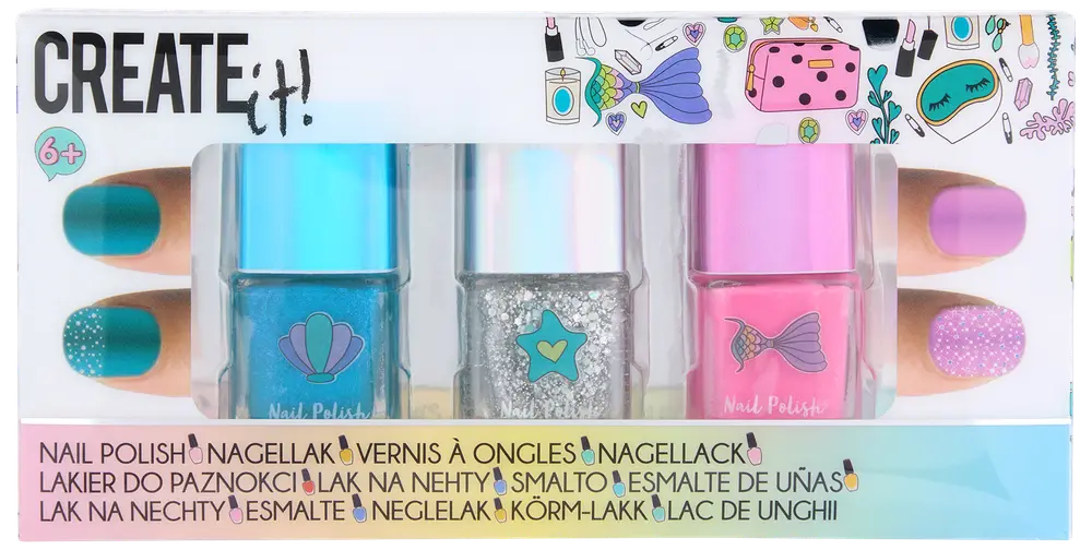 Create It! Nagellack - set med 3 metallicfärger