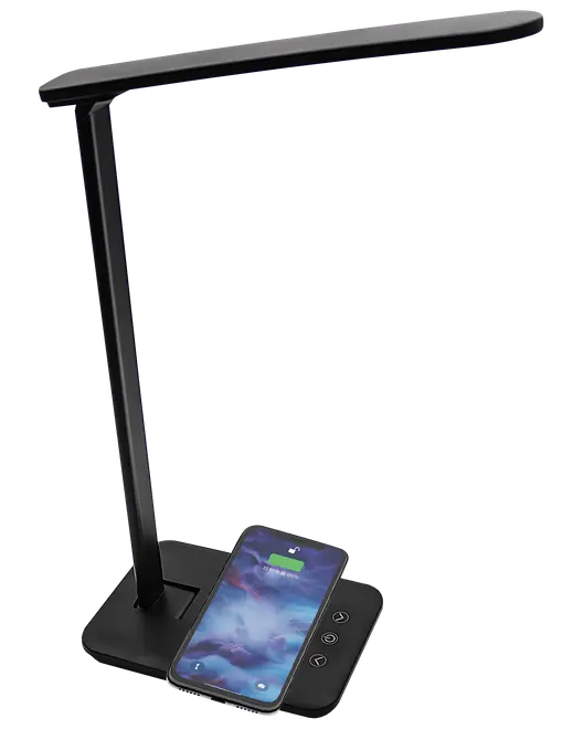 Skrivbordslampa med Qi-laddare