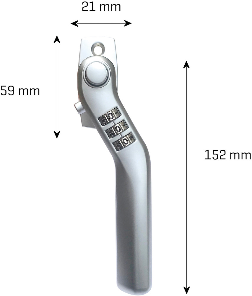 jasa Paskvilgreb 43mm 3 cifret kode - højre