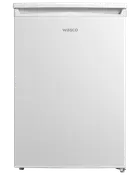 Kompakt hvid Wasco mini-køleskab med enkelt dør, indbygget håndtag og glat finish. Perfekt til små rum, kontorer eller kollegieværelser. Energibesparende og nem at rengøre.