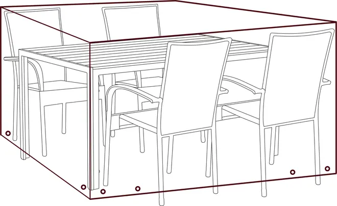 Sunsha Möbelöverdrag 112 x 132 x 160 cm - svart