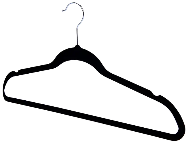 SJÖBO Bøjle i velour sort 5-pak