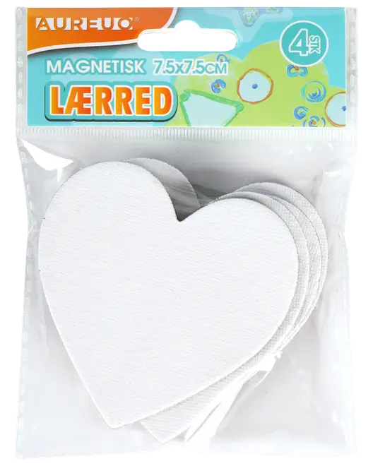 AUREUO Canvas magnetiskt hjärta 4-pack