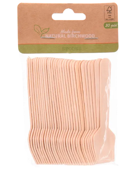 Teske i træ 30-pak - Firkantet