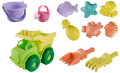 Sandlegetøj 11 dele - lastbil og kande