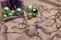 Ljusslinga med timer 40 LED multifärgad