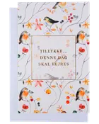 Kort med kuvert 11x17 cm - fugle