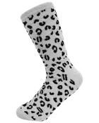 Strumpor grå leopardmönster