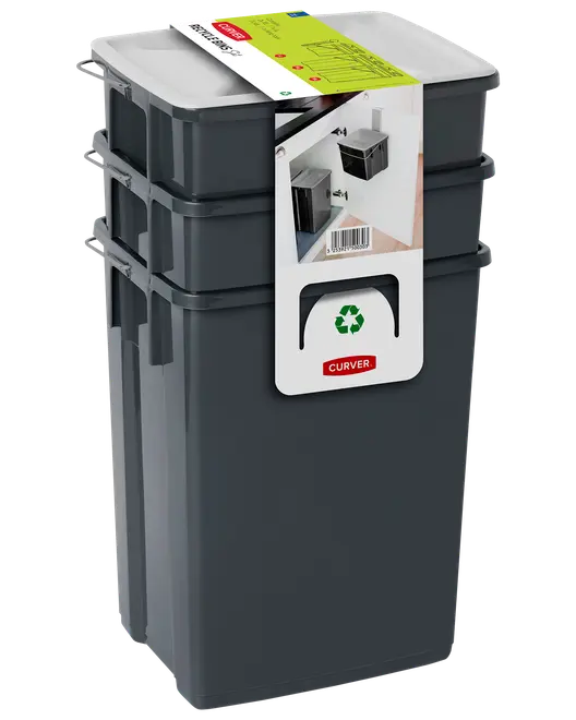 Curver Affaldssorteringssæt med 3 spande