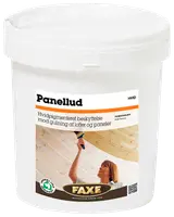 Hvidpigmenteret træbeskyttelse til lofter og paneler, modvirker gulning. Leveres i stor plastdunk med skruelåg, egnet til forbehandling. Mærke: FAXE Panellud Hvid.