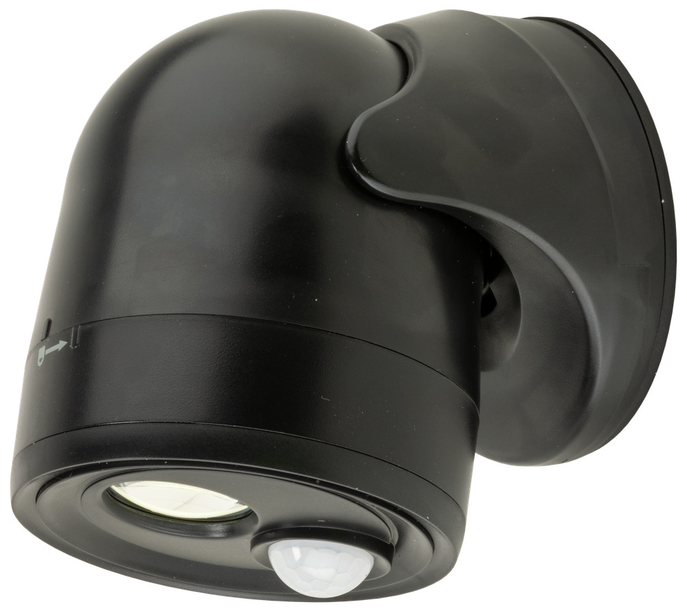 BRIGHT DESIGN COB LED-lampe med sensor - sort