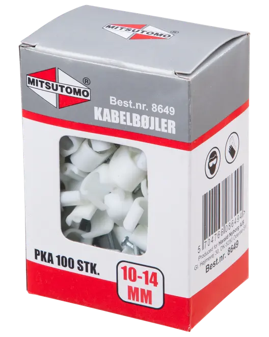 Mitsutomo Kabelclips 10-14 - vit