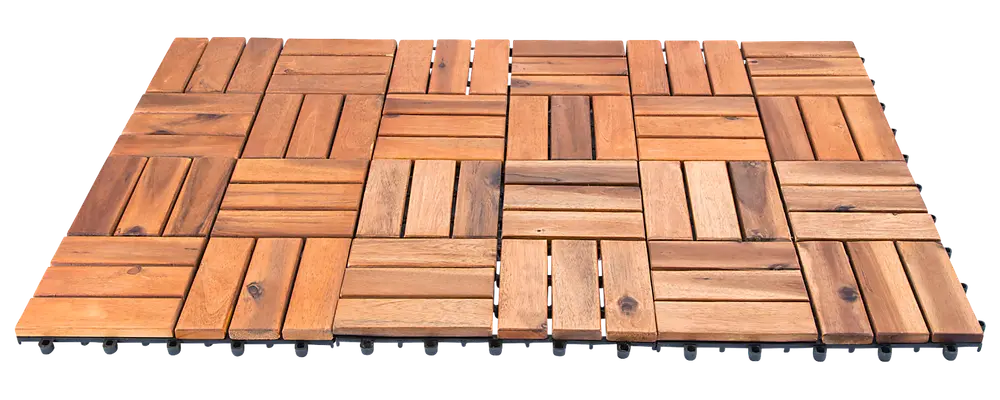 Golvplattor trä 30 x 30 cm, 10-pack