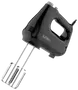 Sort håndmixer med to krompiskere, ergonomisk greb og SJOBO-logo.