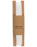 Ribbad band 1,5 cm x 10 meter - vit