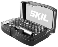 Kompakt SKIL-fodral med 25-delars skruvbitsset i olika typer och storlekar samt bithållare. Transparent lock för enkel översikt och säker förvaring.