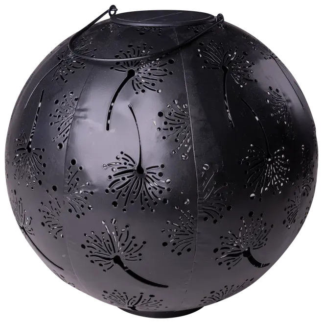 Solcellslampa rund - löv