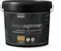 Sort 5-liters plastikspand Sagacolor Saga Supreme transparent træbeskyttelse, til udendørs træværk, premium kvalitet, miljømærket, med hank og detaljeret produktinformation på etiketten.