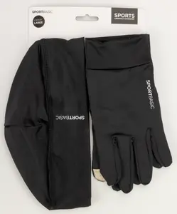 Sportbasic mössa och vantar l