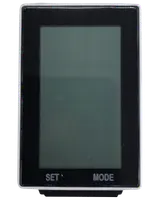 Digitalt displayapparat med stor rektangulær skærm, sort ramme og to knapper mærket 'SET' og 'MODE' nederst. Velegnet til elektroniske måleformål.