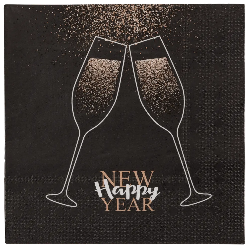 Nyårsservetter – olika mönster