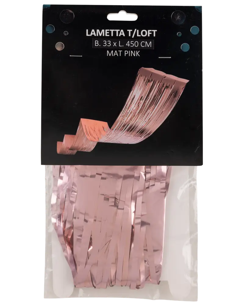 Glittergirlang till taket - rosa