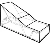 Solsängsöverdrag 46x75x200 cm - Svart