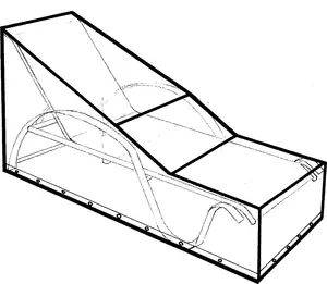 Liggstolsöverdrag 46x75x200 sv