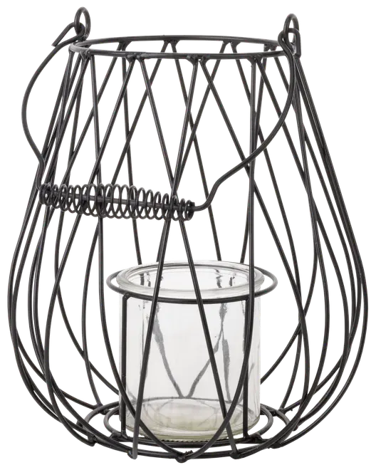 SJÖBO Lanterne med glasindsats H. 33 cm - metal