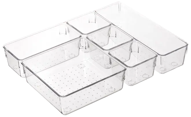 Organizer sæt akryl 6 dele